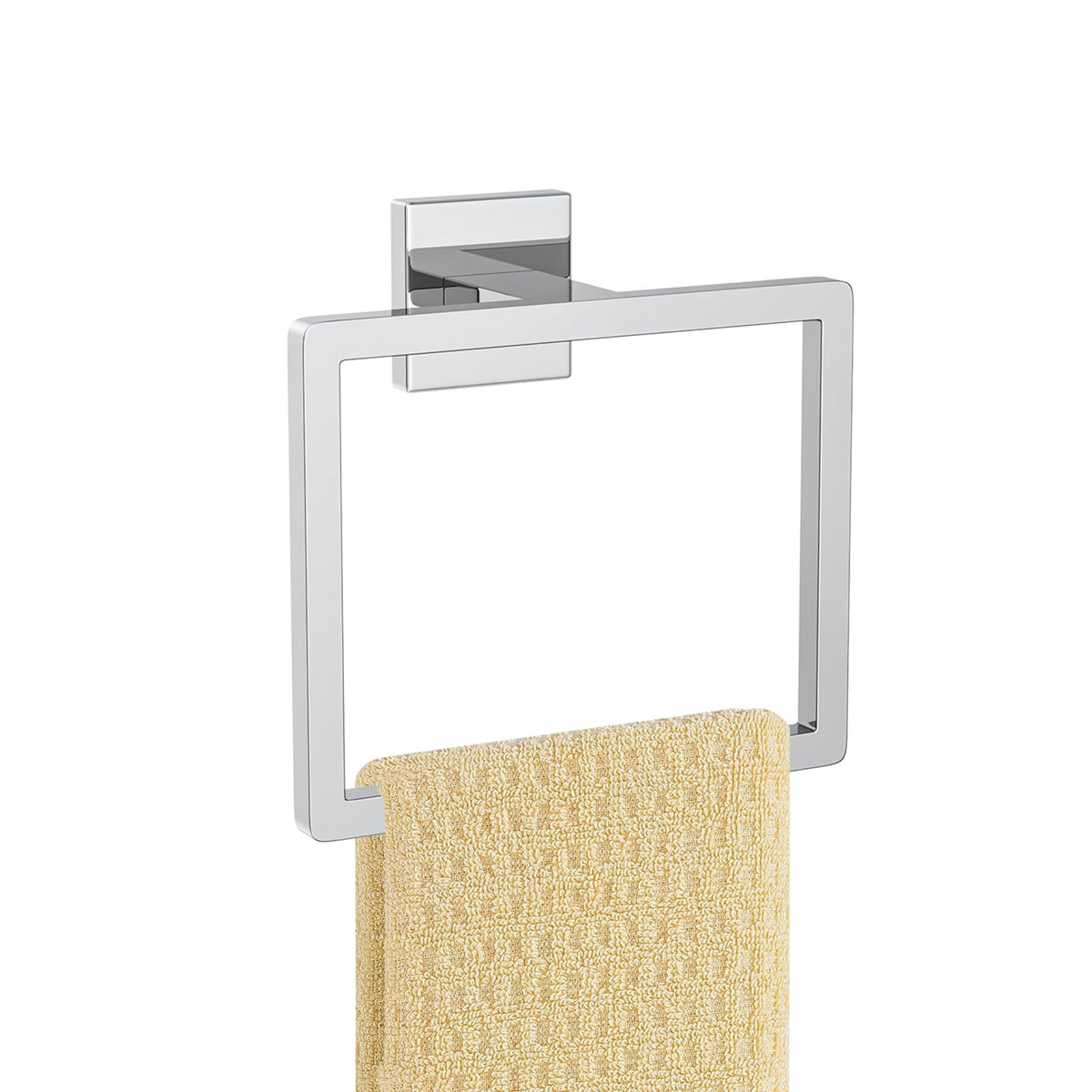 2-Piece Polished Chrome Towel Ring,Hand Towel Holder,Modern Towel Holder Stainless Steel Towel Rack Wall-Mounted Bathroom Towel Hanger