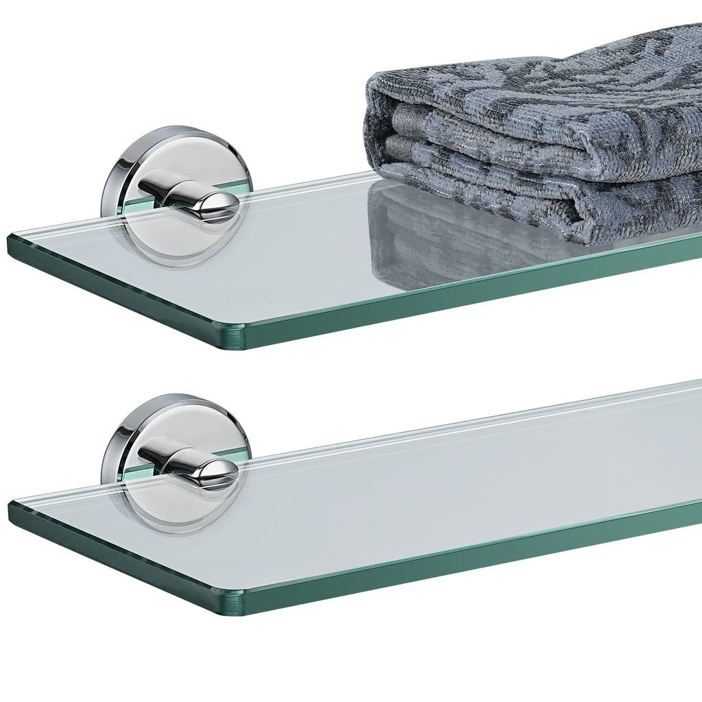 JQK Bathroom Glass Shelf, TGS101L16-BN