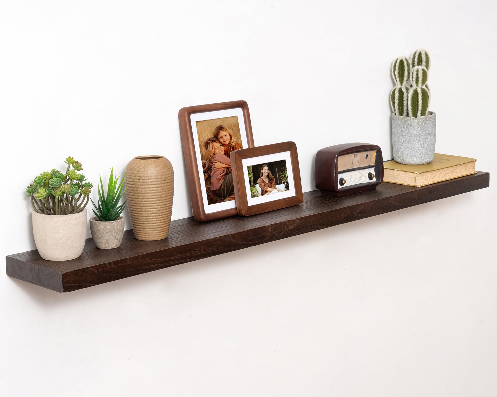 Marsmiles 48in Solid Wood Floating Shelves for Wall, 1Pack|Walnut