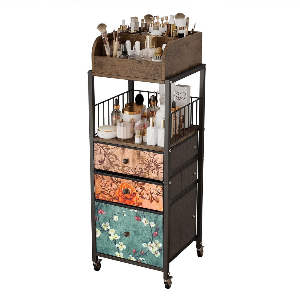 Makeup Organizer Cart with Drawers Make Up Organizers for Vanity