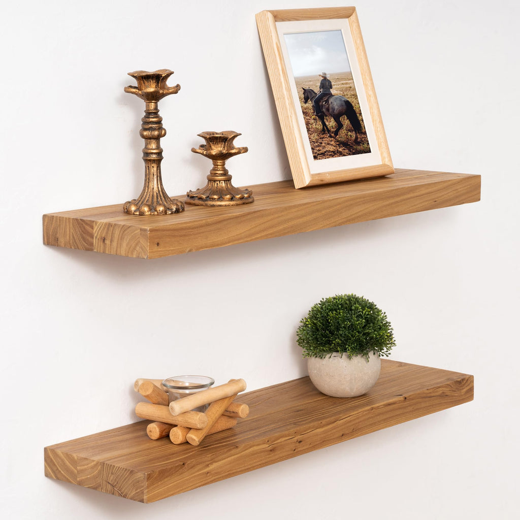 Marsmiles 48in Solid Wood Floating Shelves for Wall, 1Pack|Walnut