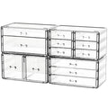 Cq acrylic Clear Stackable Storage Drawers,Plastic Makeup Organizer and Bathroom Storage Bins WIth 9 Drawers For Make up,Medicine,Craft,Pen,Beauty and Office Supply Organizer