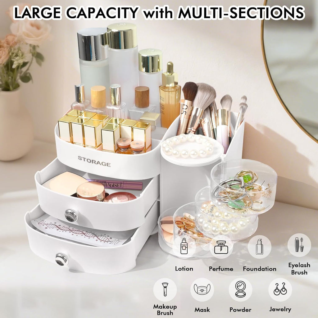 Makeup Organizer Countertop with Drawers, Make up Organizers for Vanity