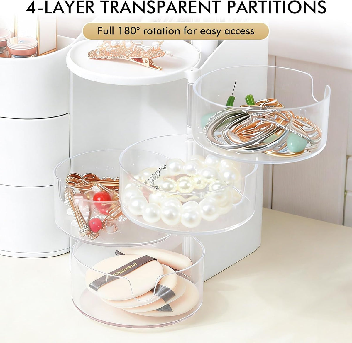 Makeup Organizer Countertop with Drawers, Make up Organizers for Vanity