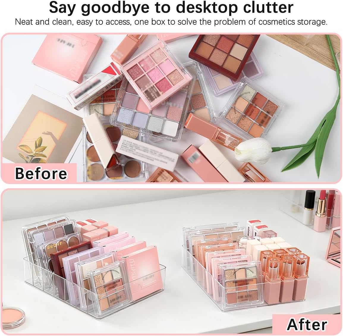 Makeup Organizer for Eyeshadow Palette and Lipstick Organizer