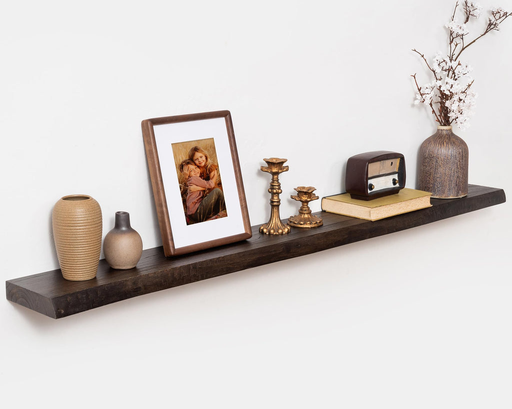 Marsmiles 48in Solid Wood Floating Shelves for Wall, 1Pack|Walnut