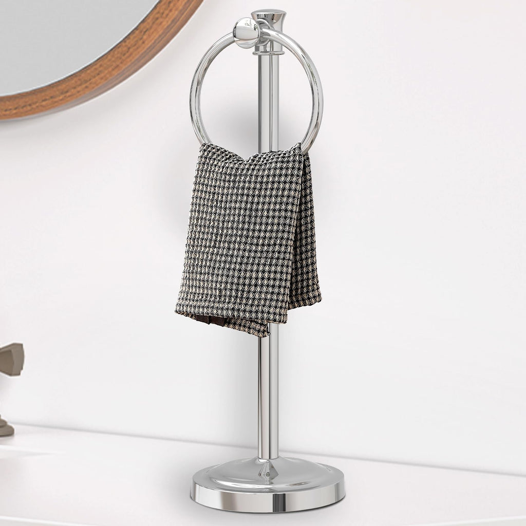 Hoimpro Hand Towel Holder Stand Free Standing Towel Bar Oil Rubbed Bronze