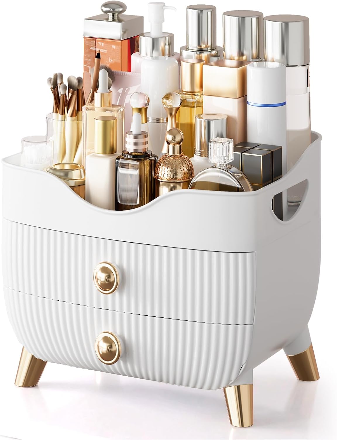 Makeup Organizer Countertop, Large Capacity Skincare Organizer for Vanity
