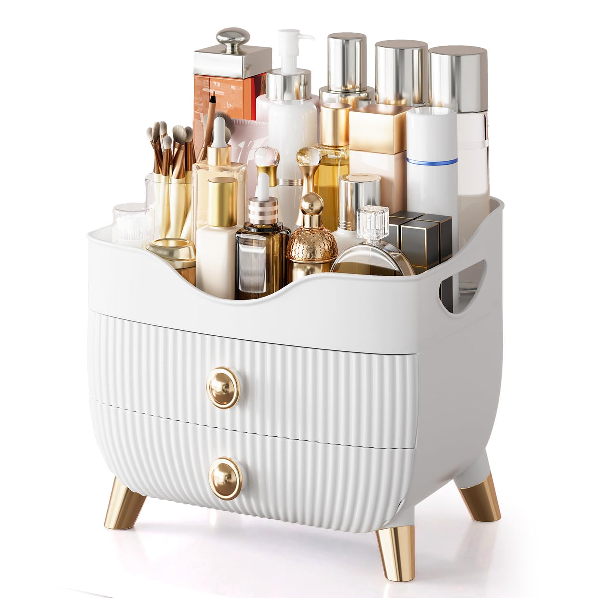 Makeup Organizer Countertop, Large Capacity Skincare Organizer for Vanity