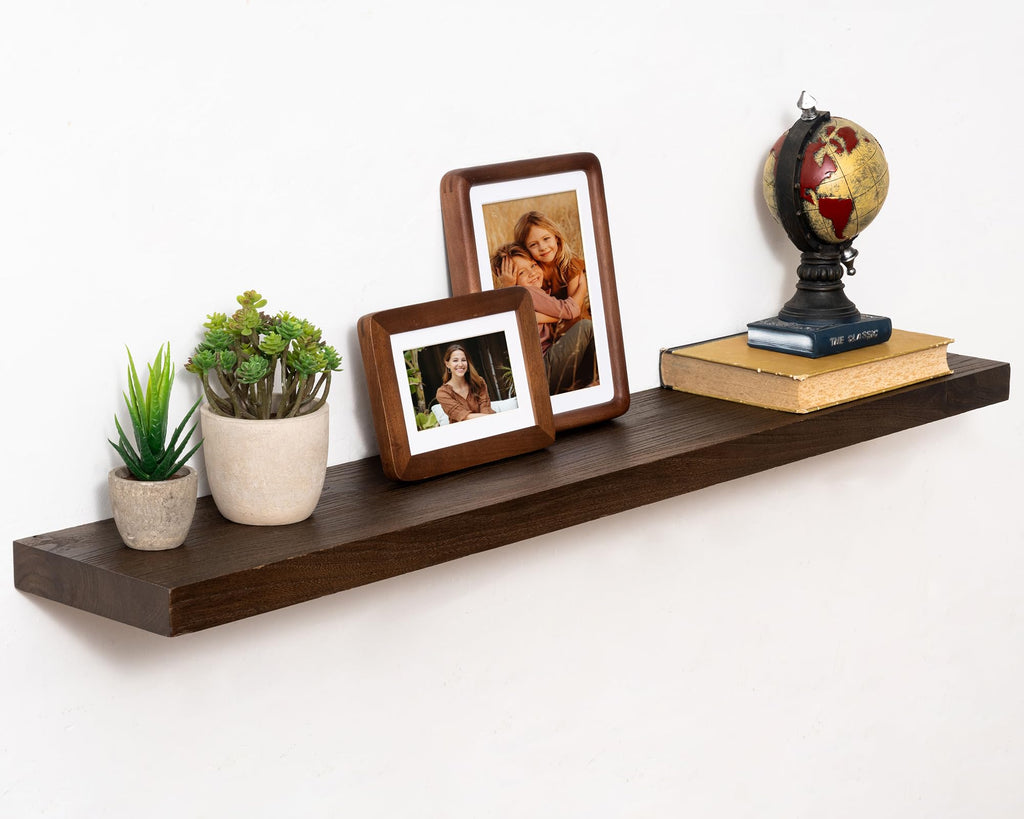 Marsmiles 48in Solid Wood Floating Shelves for Wall, 1Pack|Walnut
