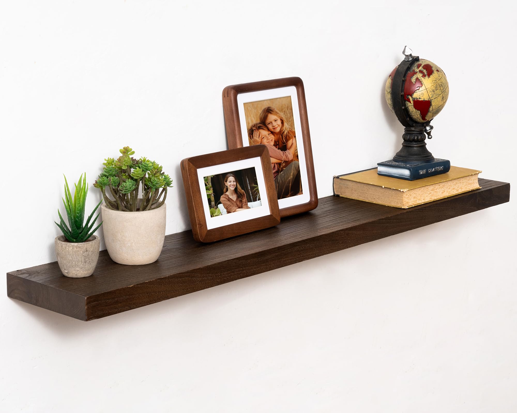 Marsmiles 48in Solid Wood Floating Shelves for Wall, 1Pack|Walnut