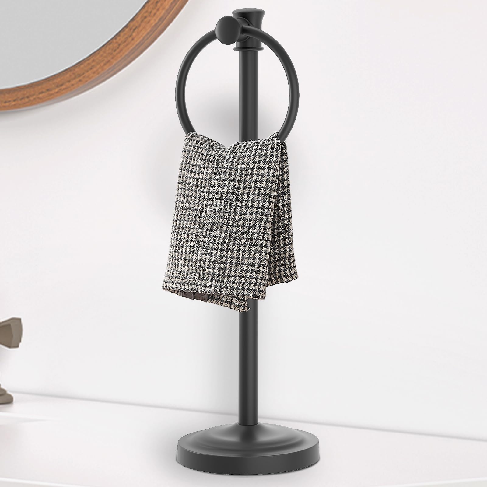 Hoimpro Hand Towel Holder Stand Free Standing Towel Bar Oil Rubbed Bronze