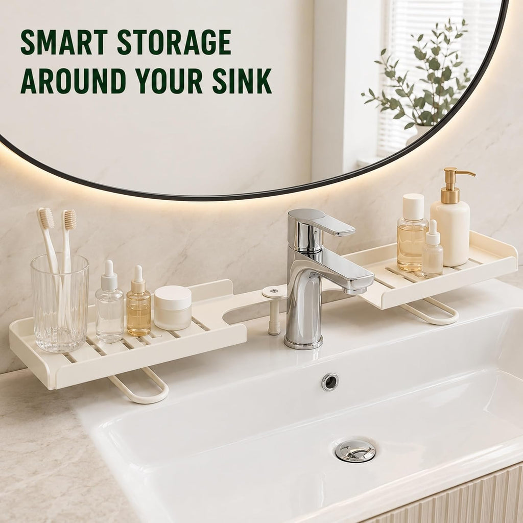 Foldable Over-the-Faucet Sink Organizer Shelf for Kitchen (2,Mix-S)