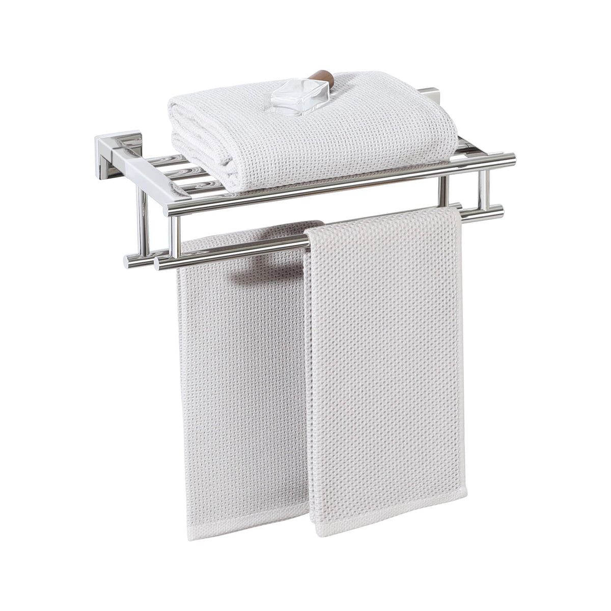 Alise Double Towel Rack for Bathroom Wall Mounted 24 Inch,Matte Black
