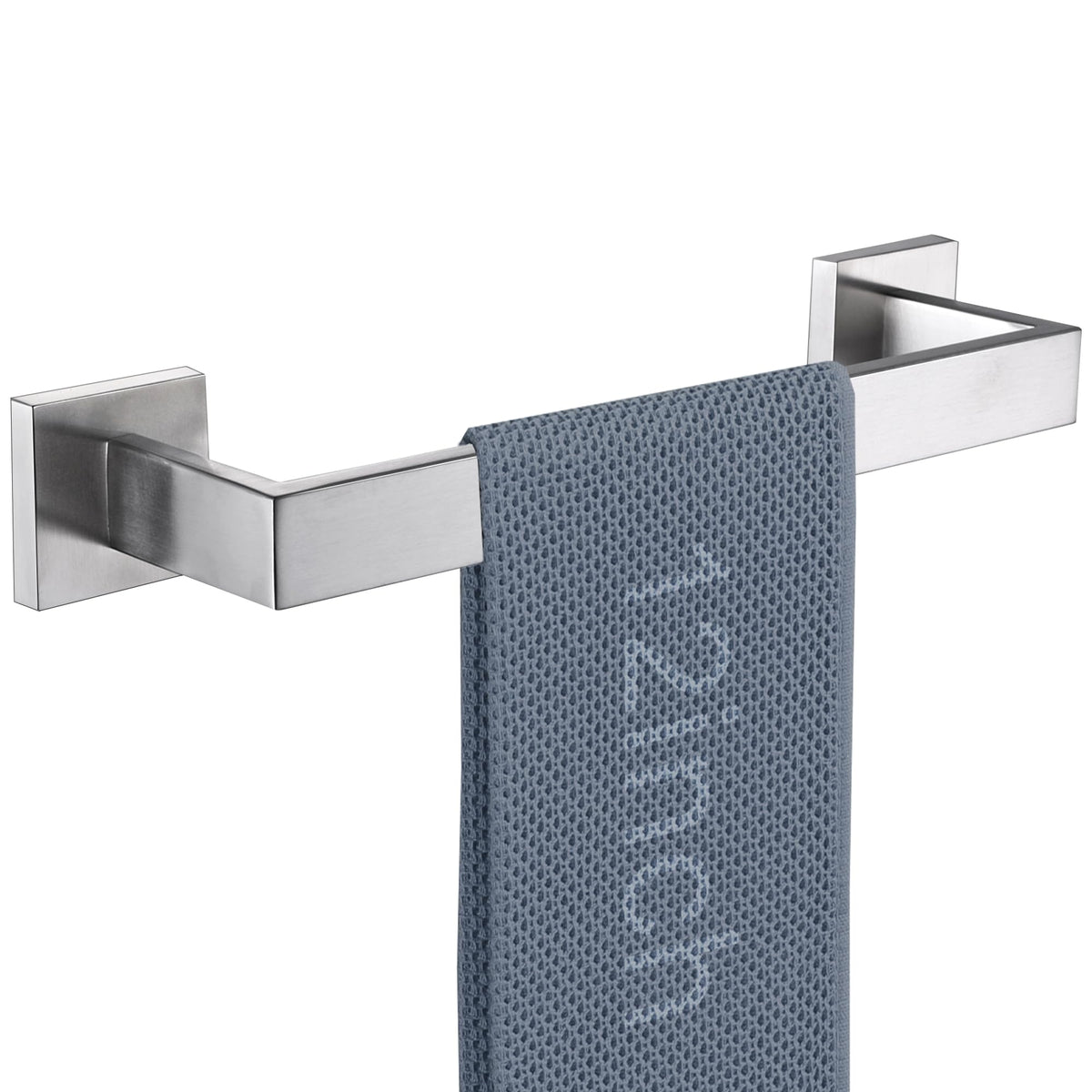 LANC 2 Pack Bath Towel Bars, Matte Black 24-Inch Bathroom Towel Rail Square Towel Racks Kitchen Towel Holders, Stainless Steel Wall Mount Towel Hanger Towel Rods,A8804-6MB