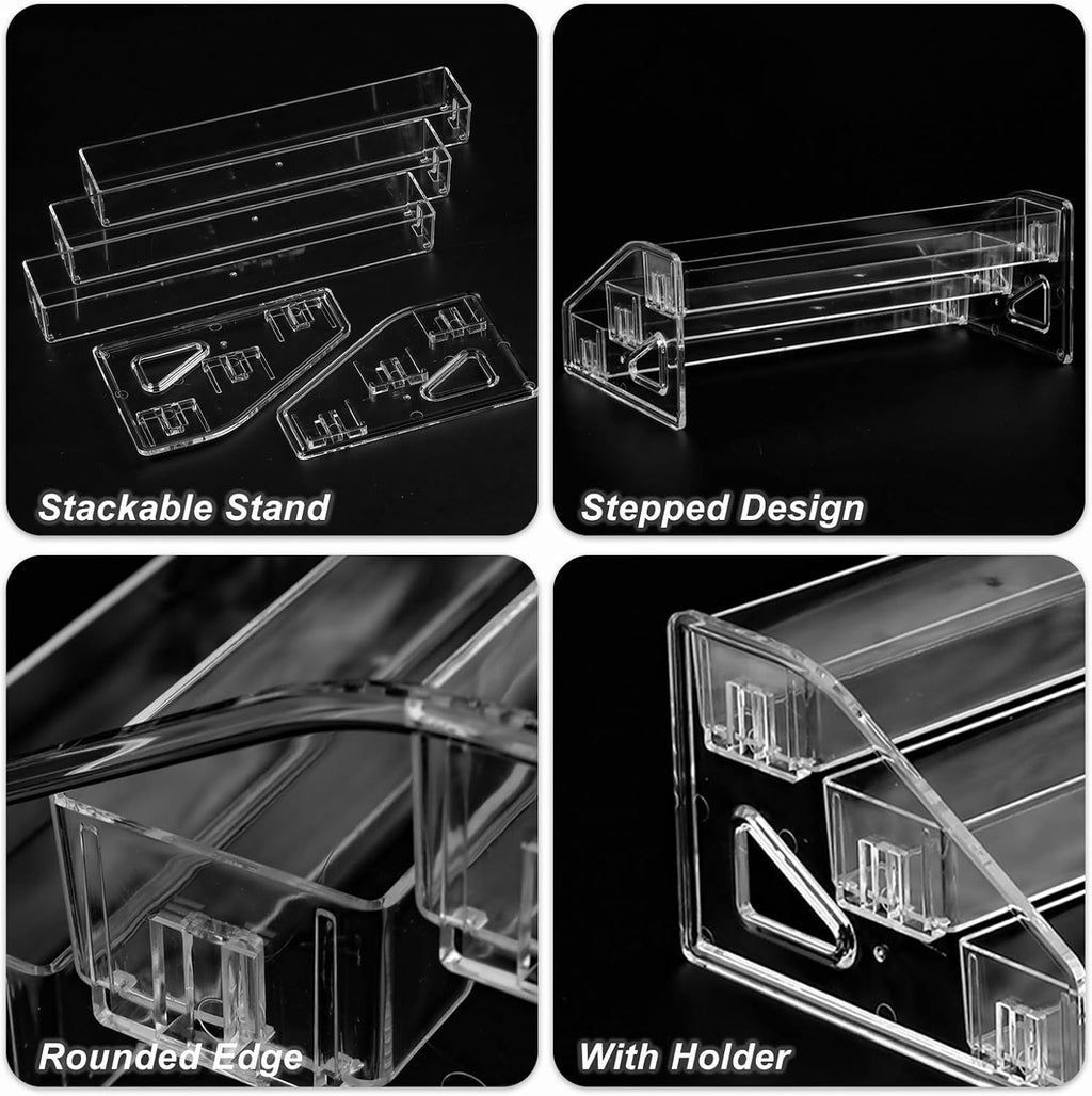 SUTOKAKA 3-Tier Acrylic Nail Polish Organizer Stand for Perfume & Cosmetic