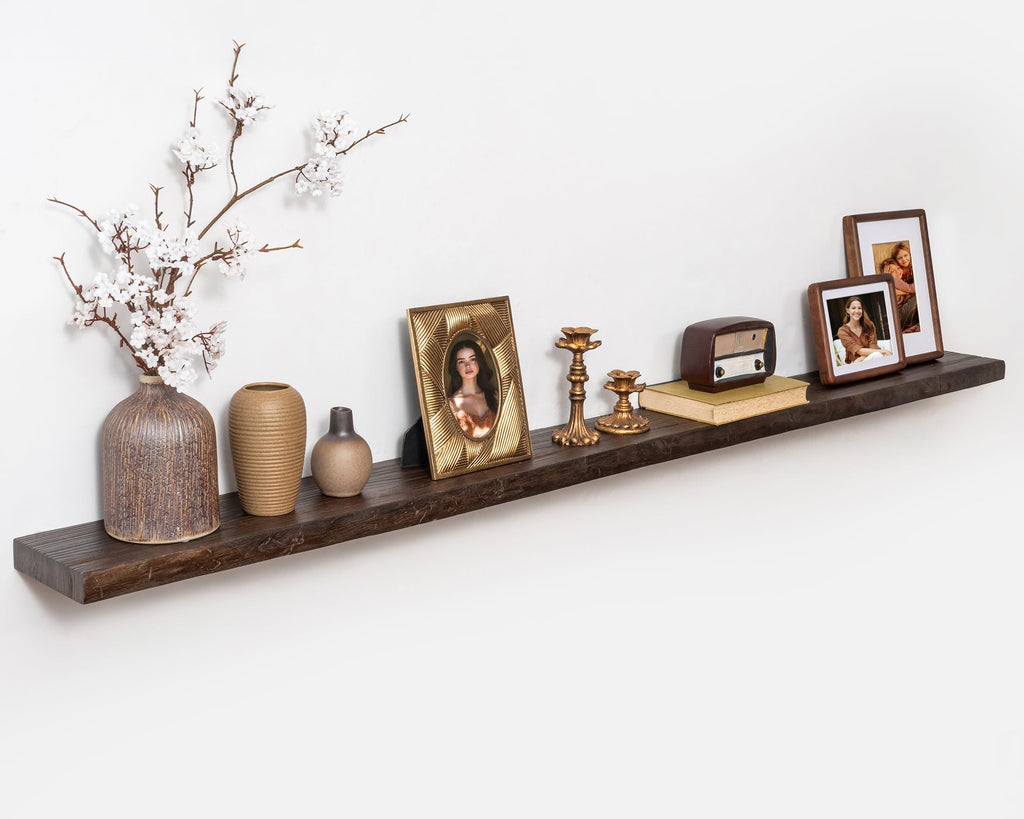Marsmiles 48in Solid Wood Floating Shelves for Wall, 1Pack|Walnut