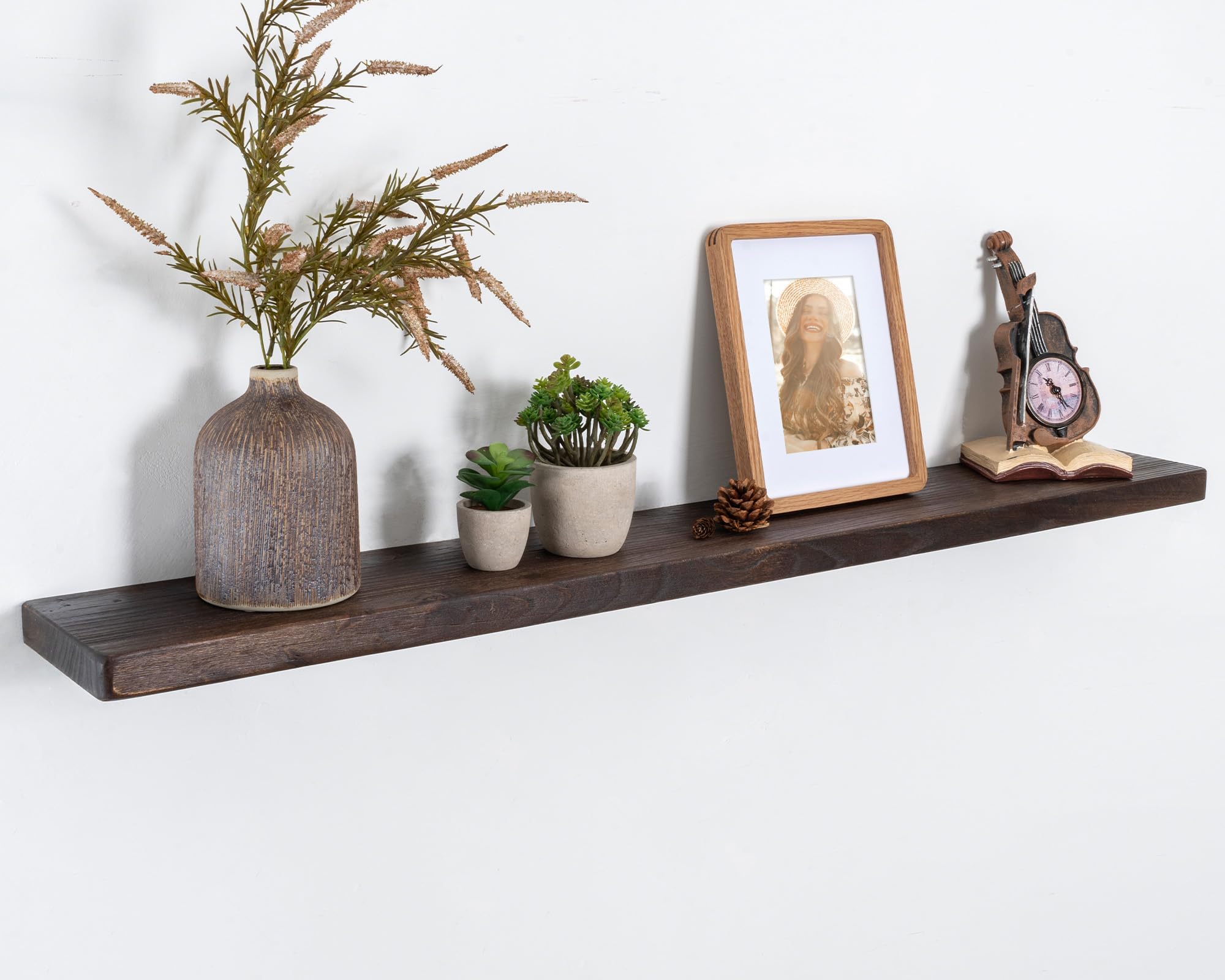 Marsmiles 48in Solid Wood Floating Shelves for Wall, 1Pack|Walnut