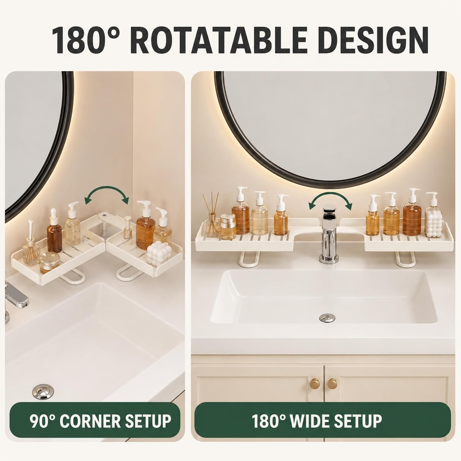 Foldable Over-the-Faucet Sink Organizer Shelf for Kitchen (2,Mix-S)