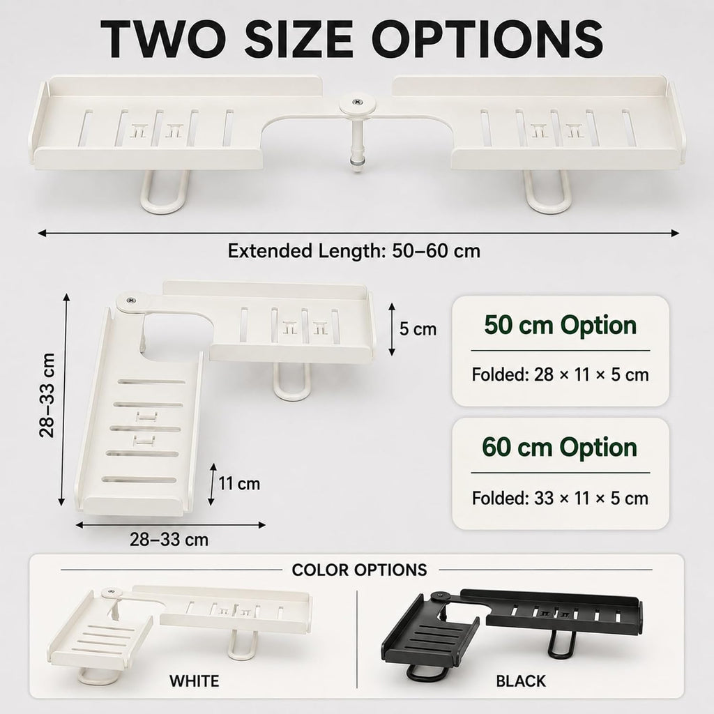 Foldable Over-the-Faucet Sink Organizer Shelf for Kitchen (2,Mix-S)