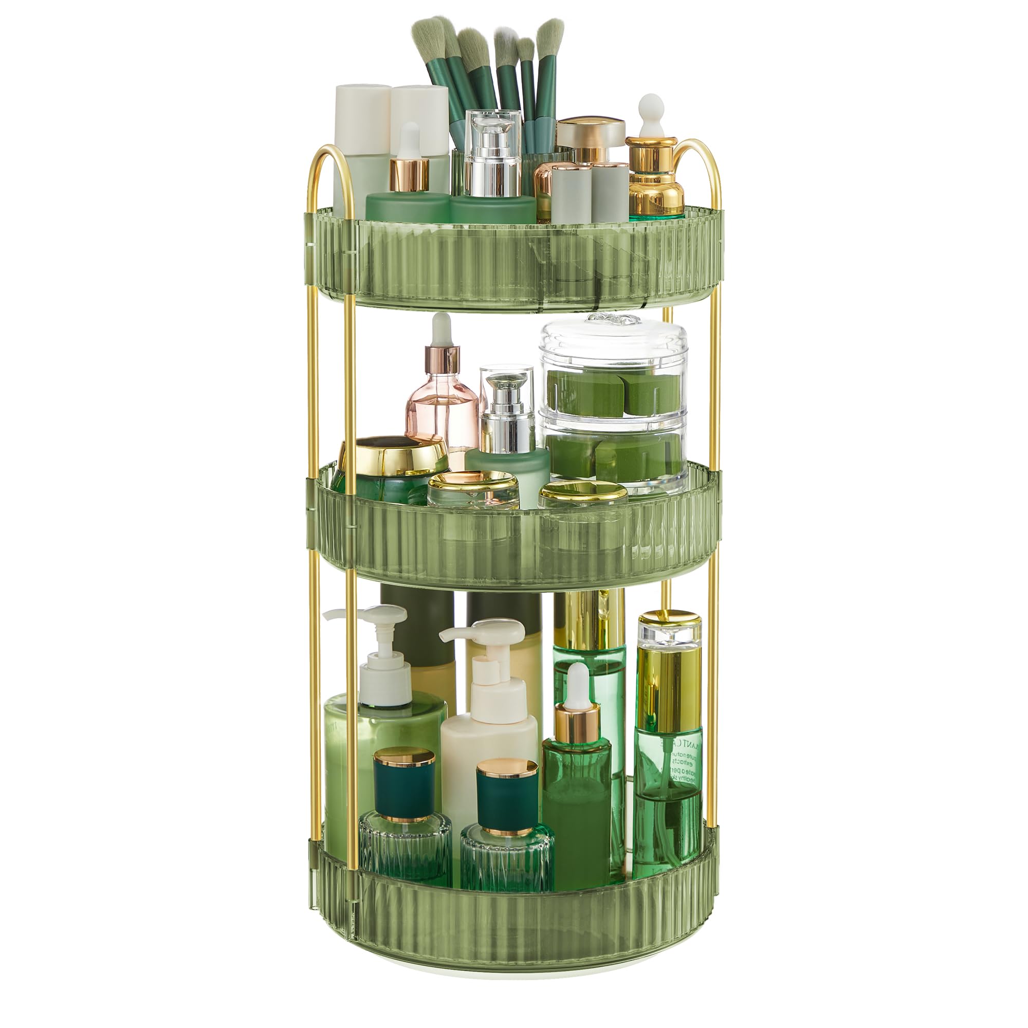 SONGMICS 3-Tier Makeup Organizer, Square, Customizable