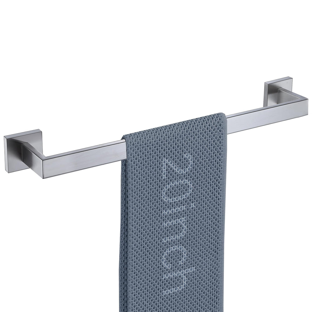 LANC 2 Pack Bath Towel Bars, Matte Black 24-Inch Bathroom Towel Rail Square Towel Racks Kitchen Towel Holders, Stainless Steel Wall Mount Towel Hanger Towel Rods,A8804-6MB