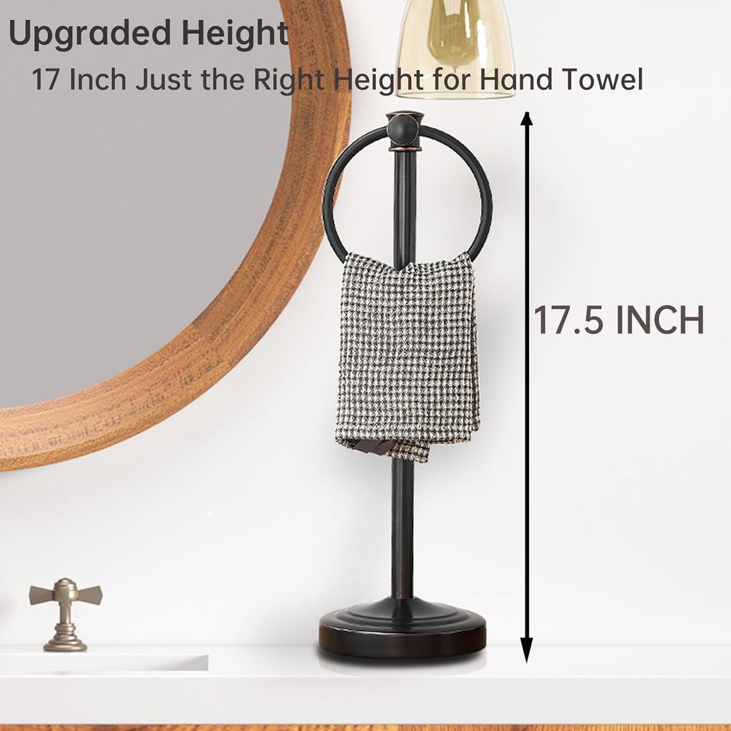 Hoimpro Hand Towel Holder Stand Free Standing Towel Bar Oil Rubbed Bronze