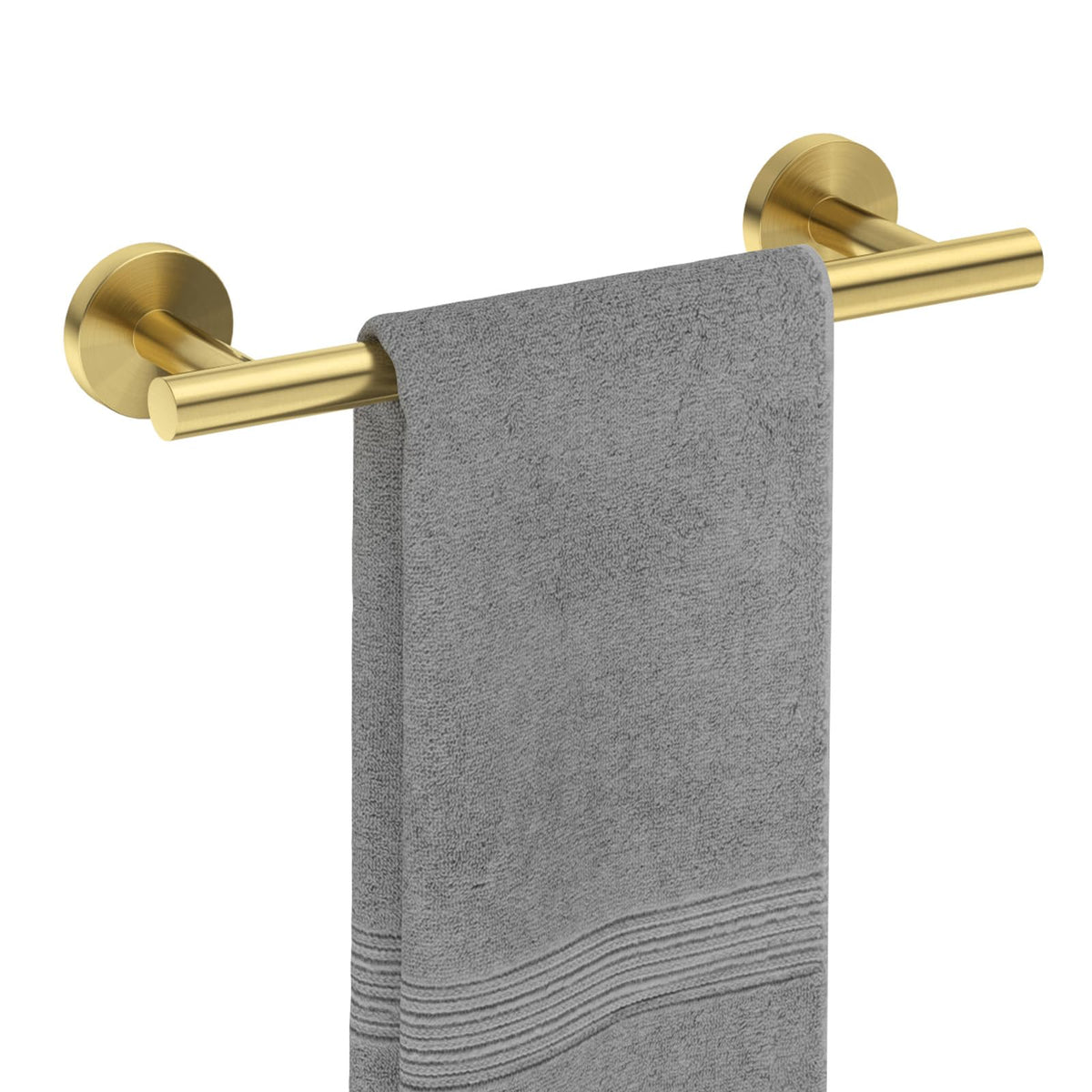 USHOWER Brushed Nickel Towel Bar, 24-Inch Towel Racks for Bathroom