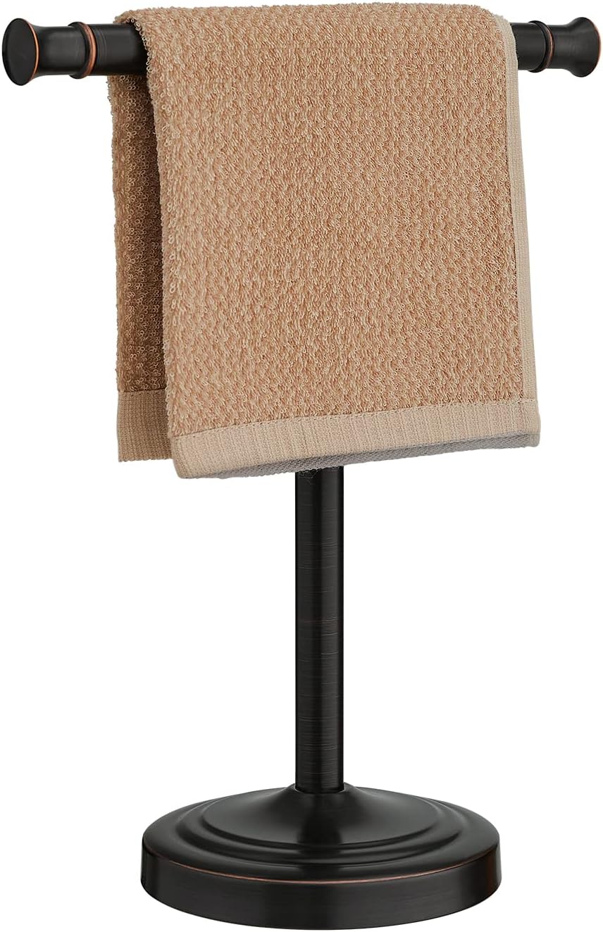 RUMOSE Oil Rubbed Bronze Hand Towel Holder Stand Countertop Towel Rack