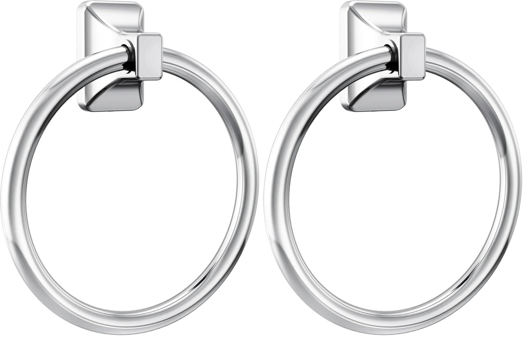 Moen Donnor Collection Chrome 6.25-Inch Diameter Wall Mount Contemporary Bathroom Hand-Towel Ring, P5860
