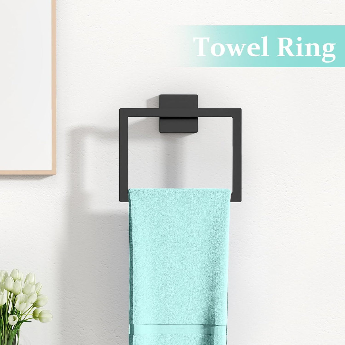 FEILERN 20-Piece Matte Black Bathroom Hardware Set, 24 Inch Towel Bar Set