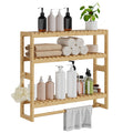RRX Bathroom Shelf Storage Organizer, Shelf 3-Tier Adjustable Layer, Beige