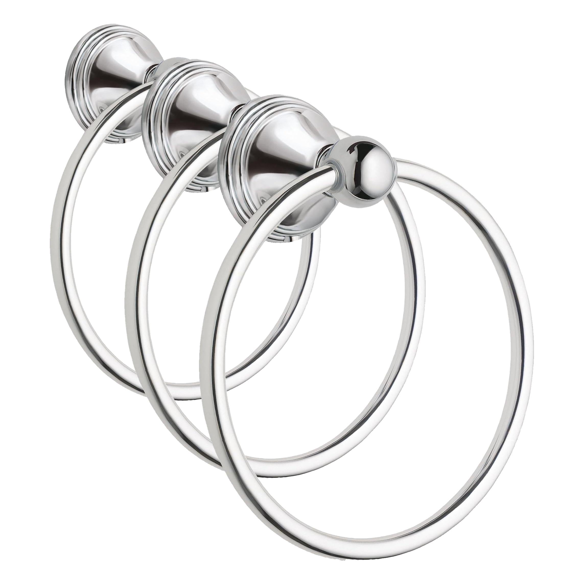 Moen Preston Collection Polished Chrome Bathroom Hand-Towel Ring, Wall Mounted Towel Holder, DN8486CH