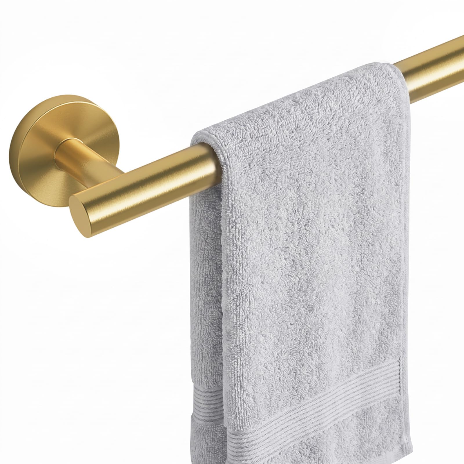 5-Piece Brushed Nickel Bathroom Towel Bar Set,24" Bathroom Hardware Kit