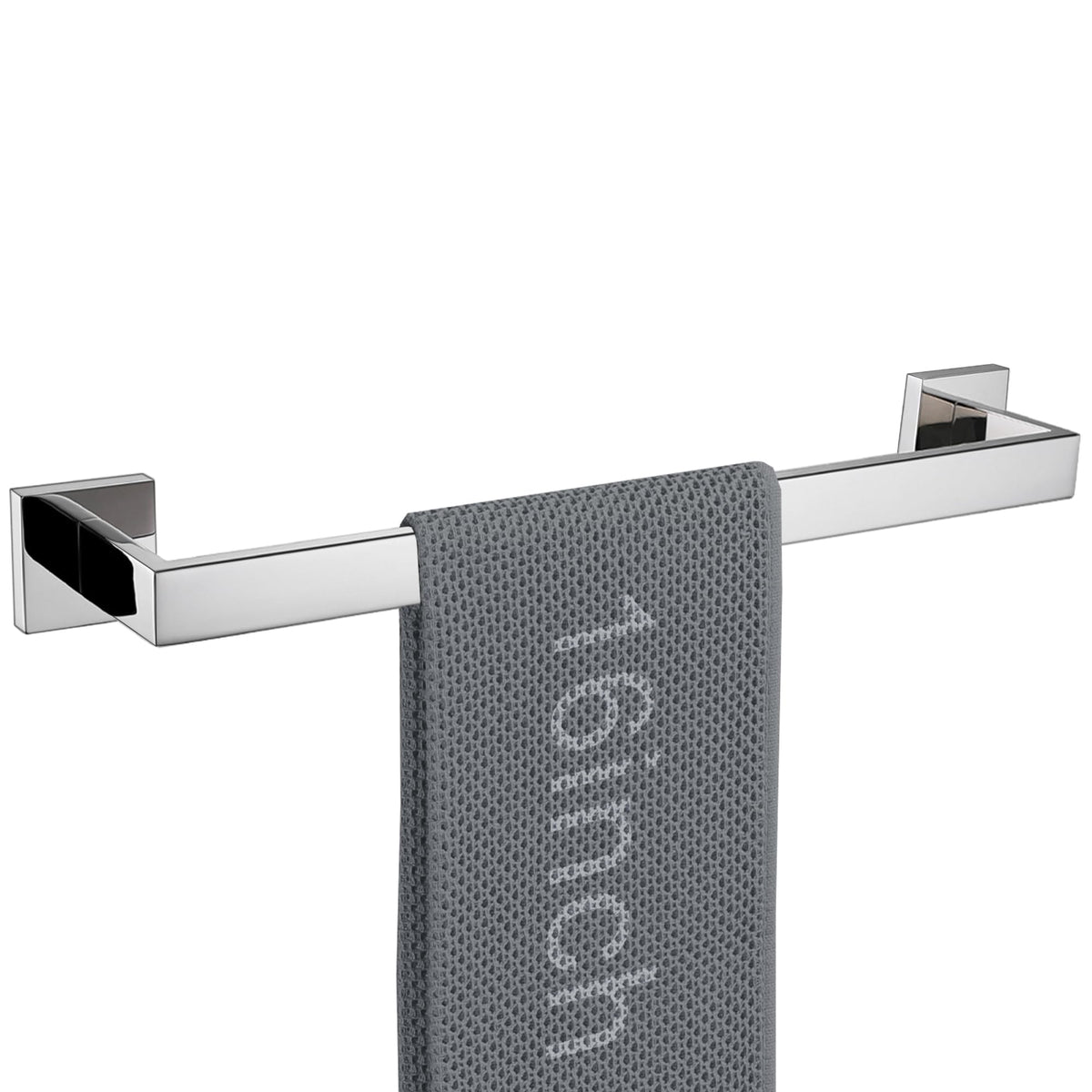 LANC 2 Pack Bath Towel Bars, Matte Black 24-Inch Bathroom Towel Rail Square Towel Racks Kitchen Towel Holders, Stainless Steel Wall Mount Towel Hanger Towel Rods,A8804-6MB