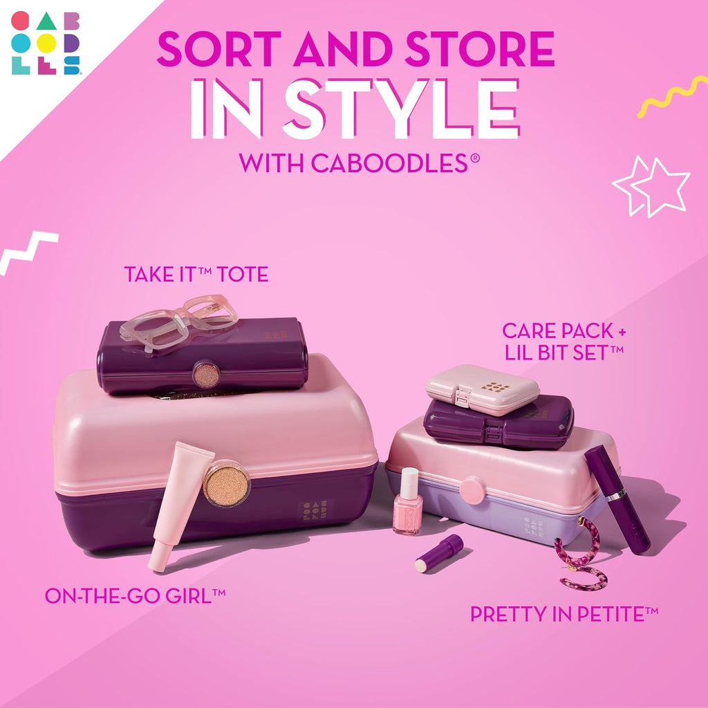 Caboodles On-the-go girl cosmetic organizer, Bubblegum Marble