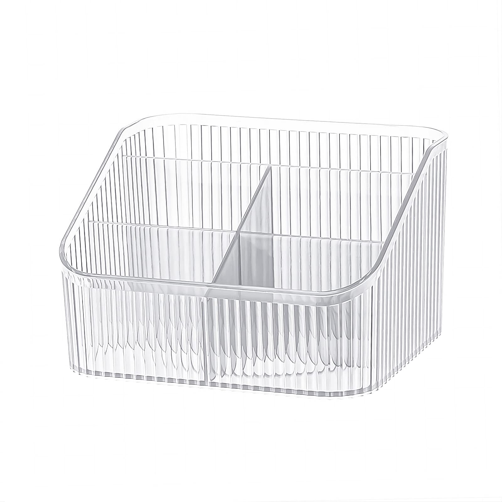 DASITON Large Capacity Makeup Brush Holder,8 Slot Makeup Brush Cup,Vintage striped Make Up Brush Holder,for Vanity Decor,Bathroom Countertops,Desk Storage Container,Cosmetic Display cases(Green-XL)