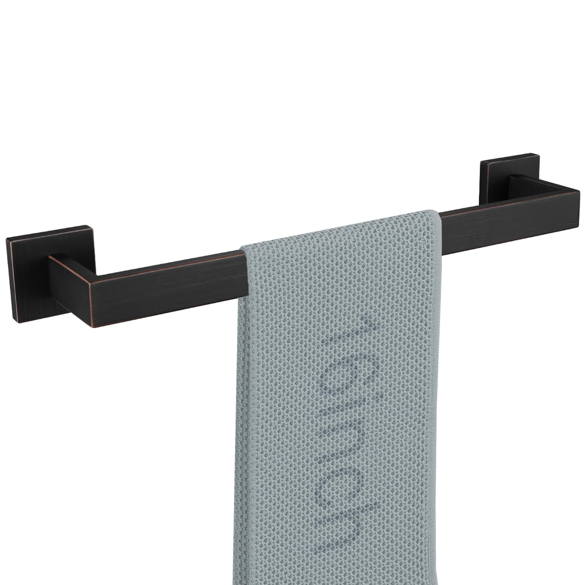LANC 2 Pack Bath Towel Bars, Matte Black 24-Inch Bathroom Towel Rail Square Towel Racks Kitchen Towel Holders, Stainless Steel Wall Mount Towel Hanger Towel Rods,A8804-6MB