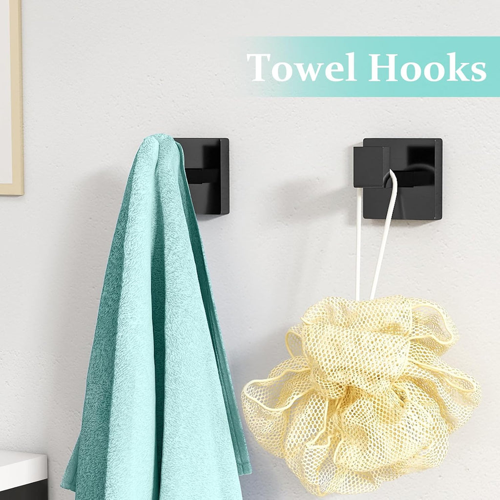 FEILERN 20-Piece Matte Black Bathroom Hardware Set, 24 Inch Towel Bar Set