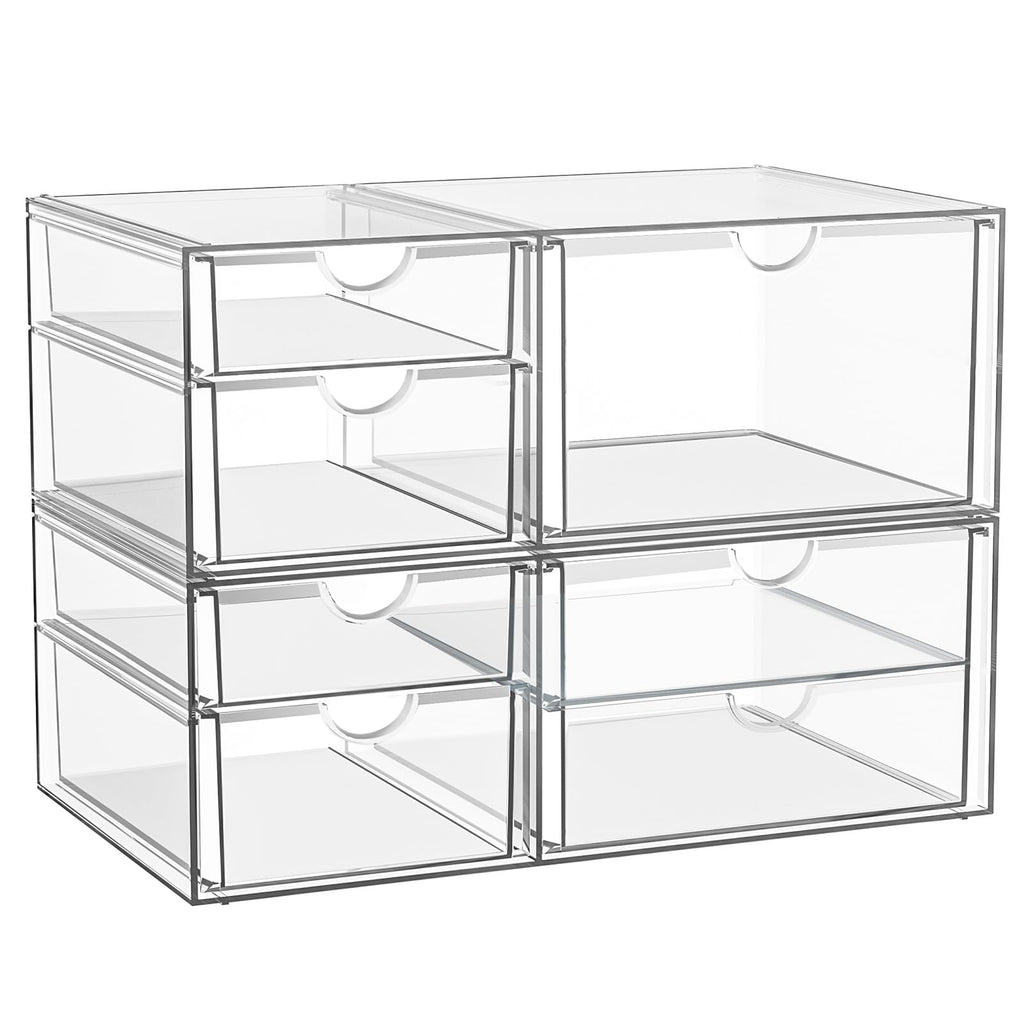 Acrylic Makeup Organizer with 19 Drawers,Storage Drawer Organizer