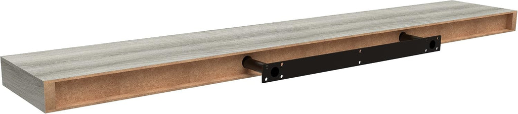Ballucci Floating Shelf, 36" Hanging Shelf with Invisible Brackets, Wooden Floating Shelves for Walls, Book Shelf, Wall Shelves for Home Office, Bathroom, Living Room, 6 inch Deep, Gray