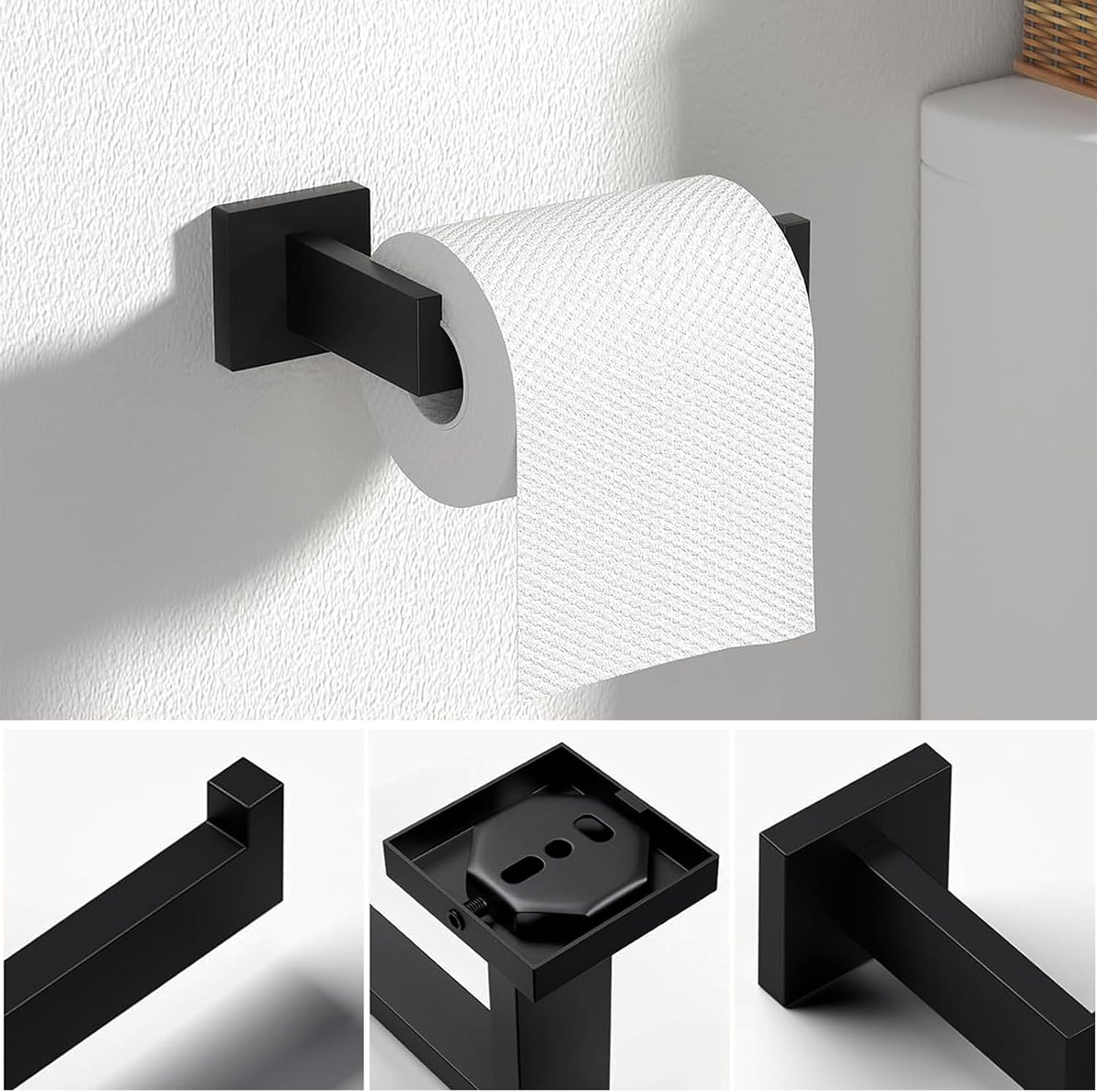 JOPOFI 10 Piece Towel Bar Set - 15.7Inch Bath Towel Holder - Matte Black