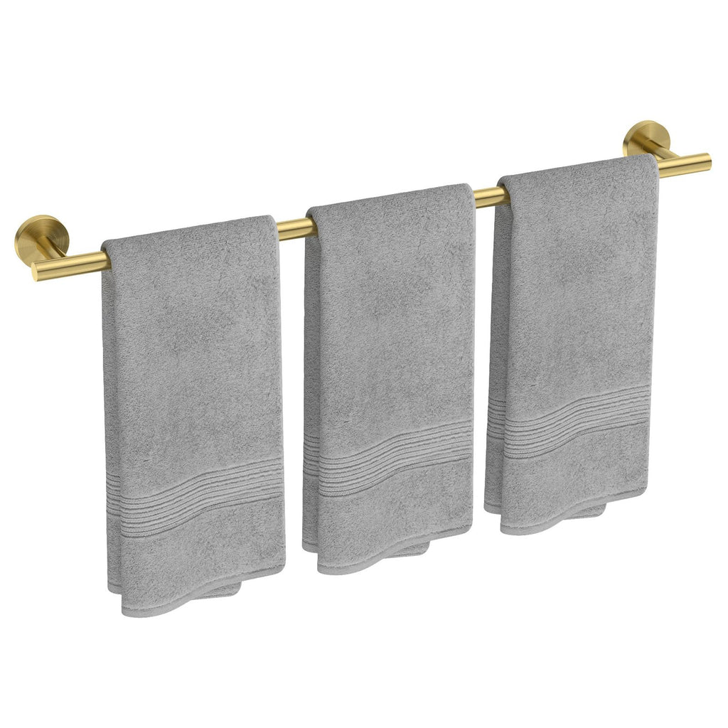 USHOWER Brushed Nickel Towel Bar, 24-Inch Towel Racks for Bathroom