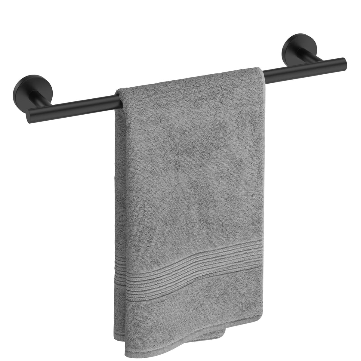 USHOWER Brushed Nickel Towel Bar, 24-Inch Towel Racks for Bathroom