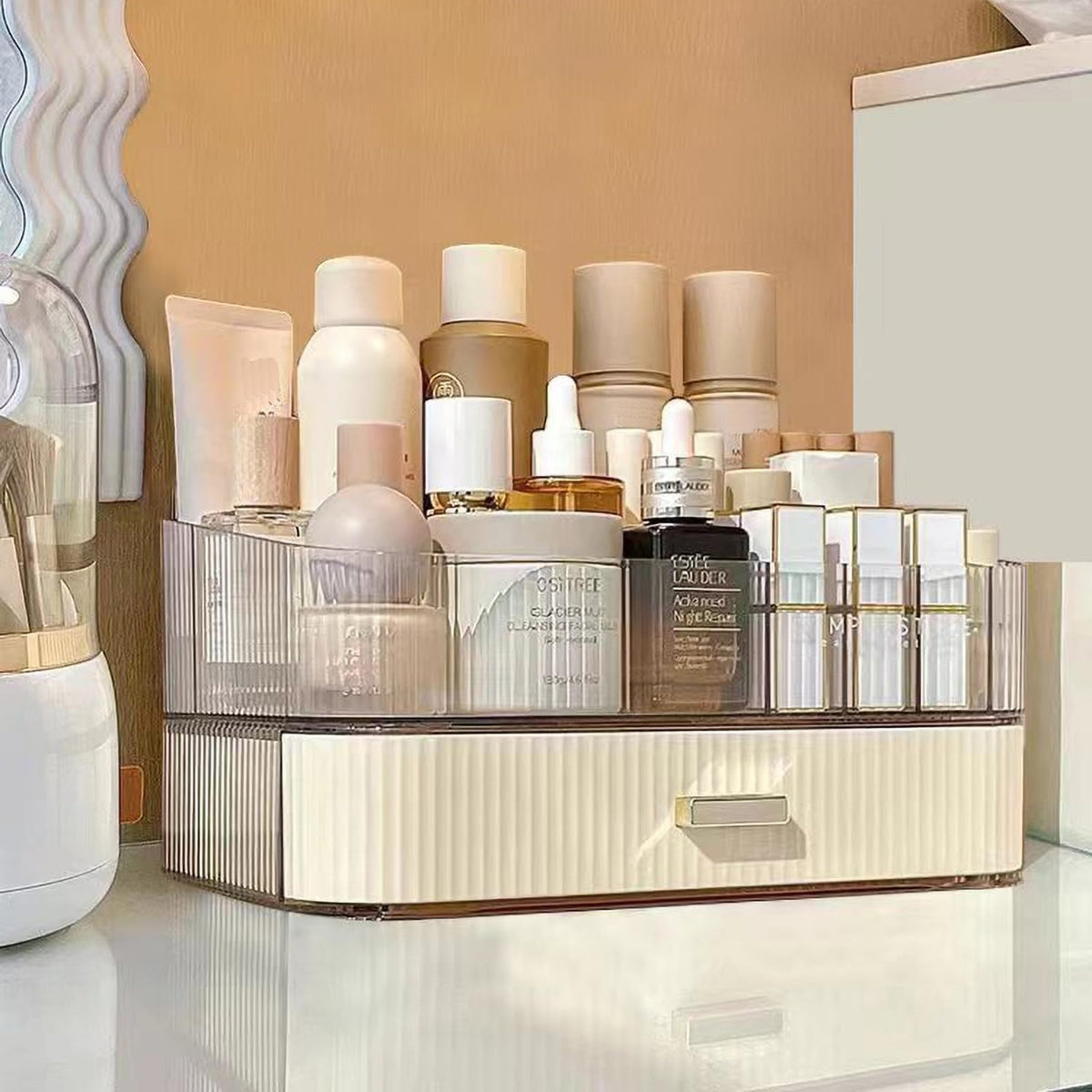 Makeup Organizer with Stackable Drawers, Bathroom Counter Organizer.