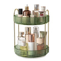 360° Rotating Makeup Organizer, Large-Capacity Skincare Make Up Storage 3 Tier Perfume Organizers Cosmetic Dresser Organizer with Makeup Brush Holder, Fits Bedroom, Bathroom, Vanity Shelf Countertop
