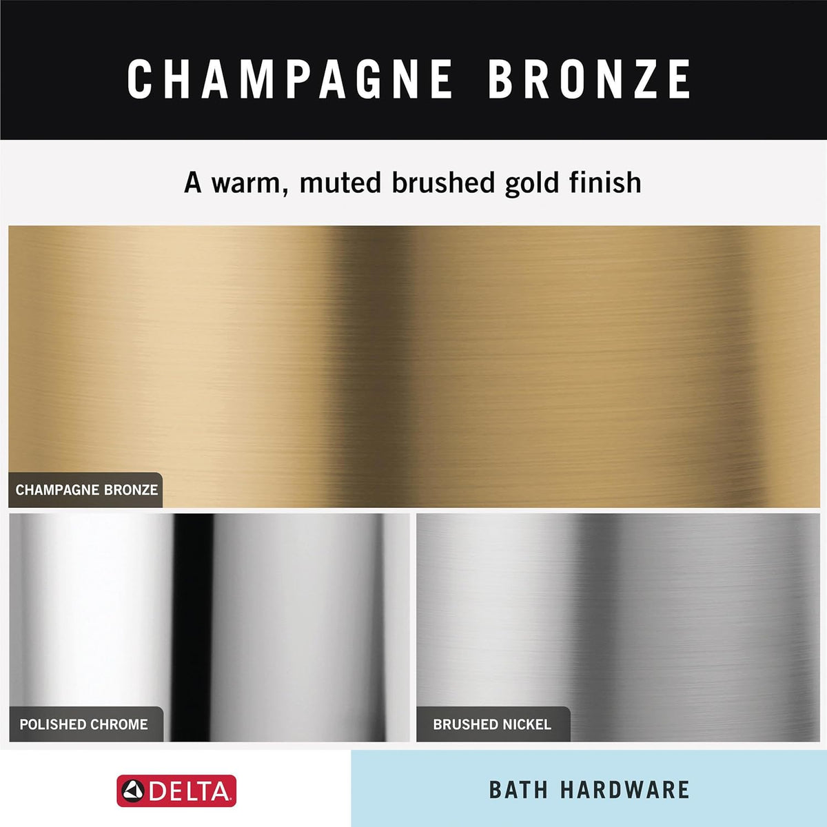Delta Hand Towel Holder | Champagne Bronze Ring for Hanging Towels in Kitchen, Bathroom | Linden Accessories