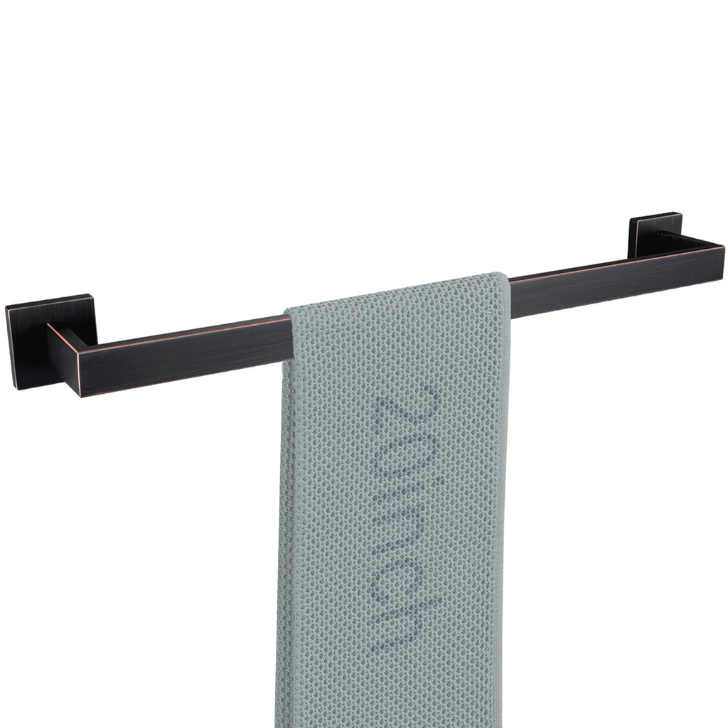 LANC 2 Pack Bath Towel Bars, Matte Black 24-Inch Bathroom Towel Rail Square Towel Racks Kitchen Towel Holders, Stainless Steel Wall Mount Towel Hanger Towel Rods,A8804-6MB