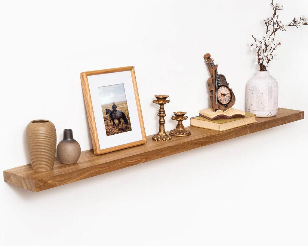 Marsmiles 48in Solid Wood Floating Shelves for Wall, 1Pack|Walnut