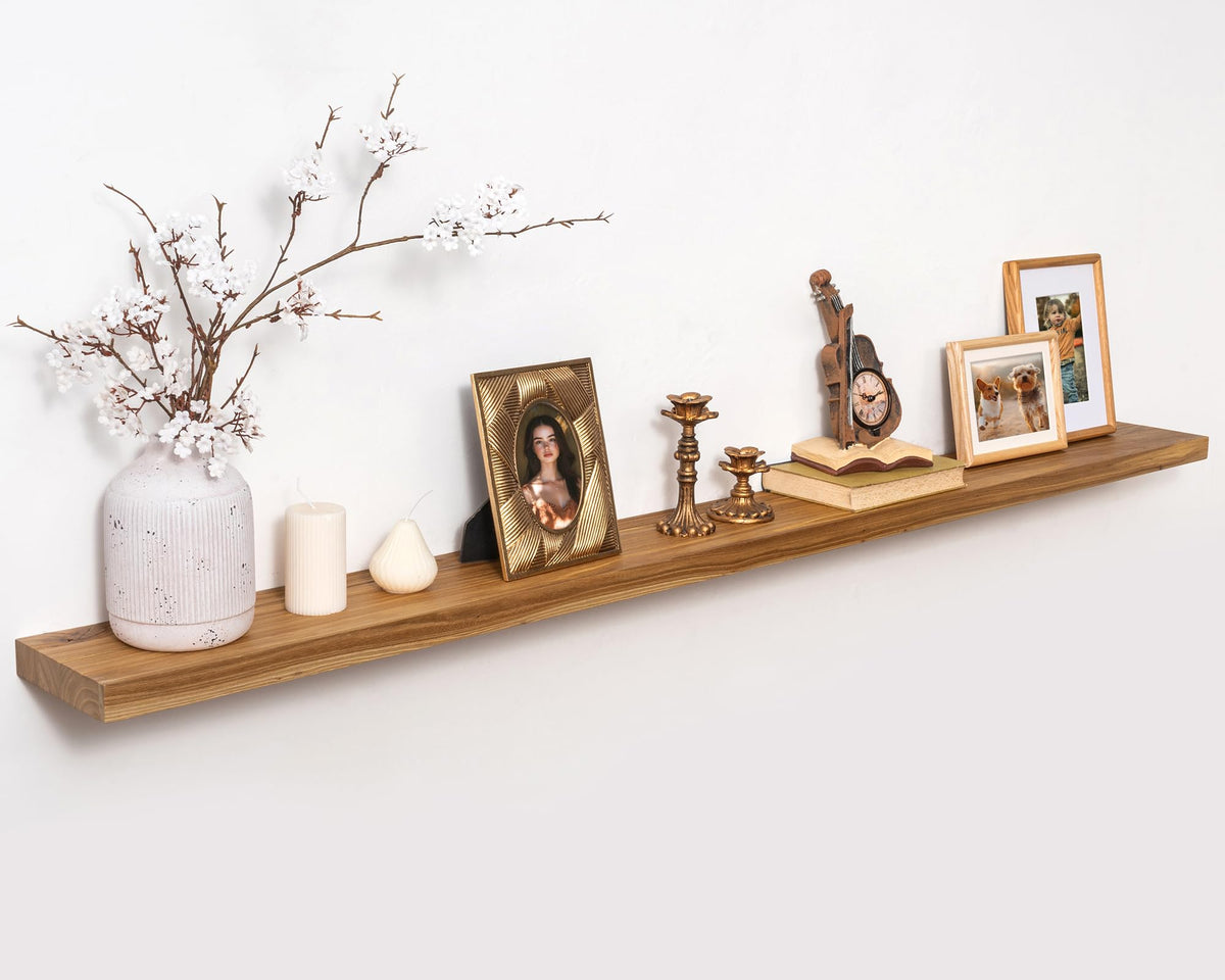 Marsmiles 48in Solid Wood Floating Shelves for Wall, 1Pack|Walnut